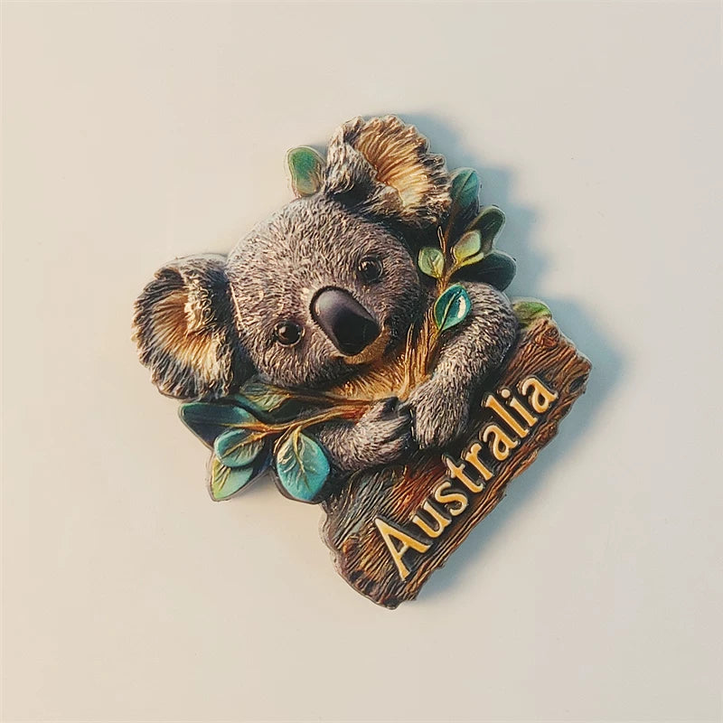 Koala on Eucalyptus Australia Fridge Magnet