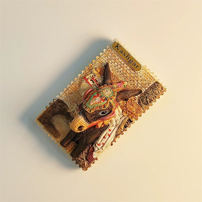 Kashgar Silk Road Donkey Fridge Magnet (Xinjiang, China)
