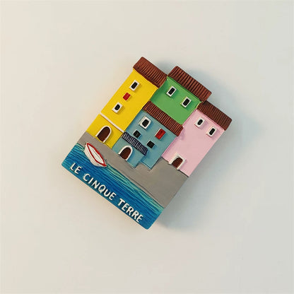 Cinque Terre Colored Houses Fridge Magnet (Italy)