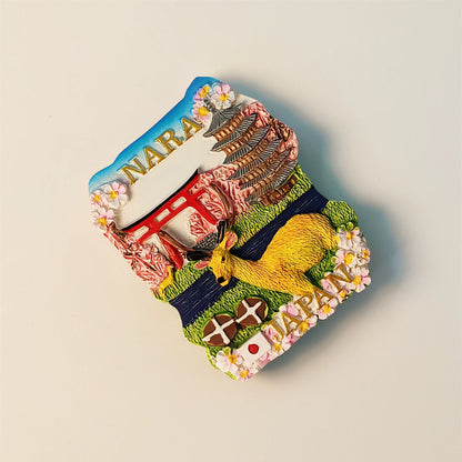 Nara Sika Deer + Pagoda Japan Fridge Magnet
