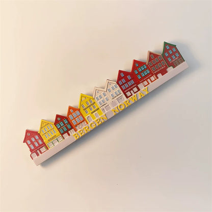 Bergen Bryggen Colored Houses Fridge Magnet (Norway)