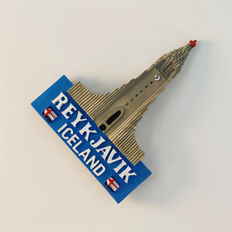 Reykjavík Hallgrímskirkja Church Fridge Magnet (Iceland)