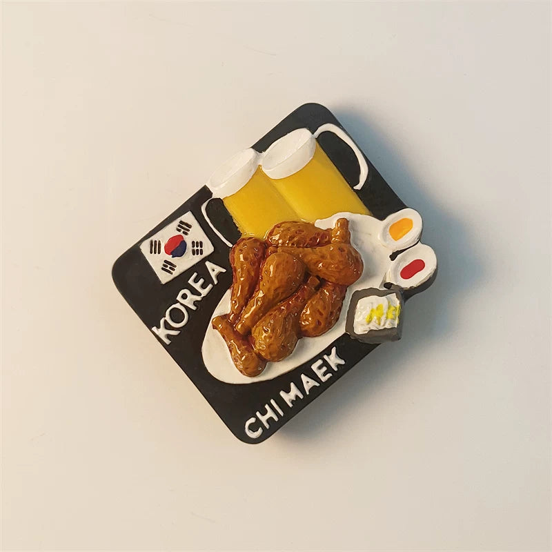 Korea Chimaek Fried Chicken and Beer Fridge Magnet