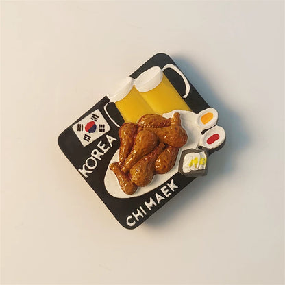 Korea Chimaek Fried Chicken and Beer Fridge Magnet