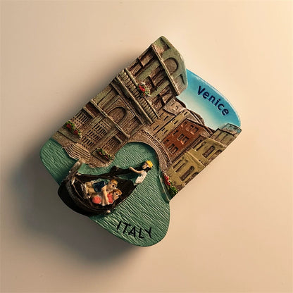 Venice Gondola and Canal Fridge Magnet (Italy)