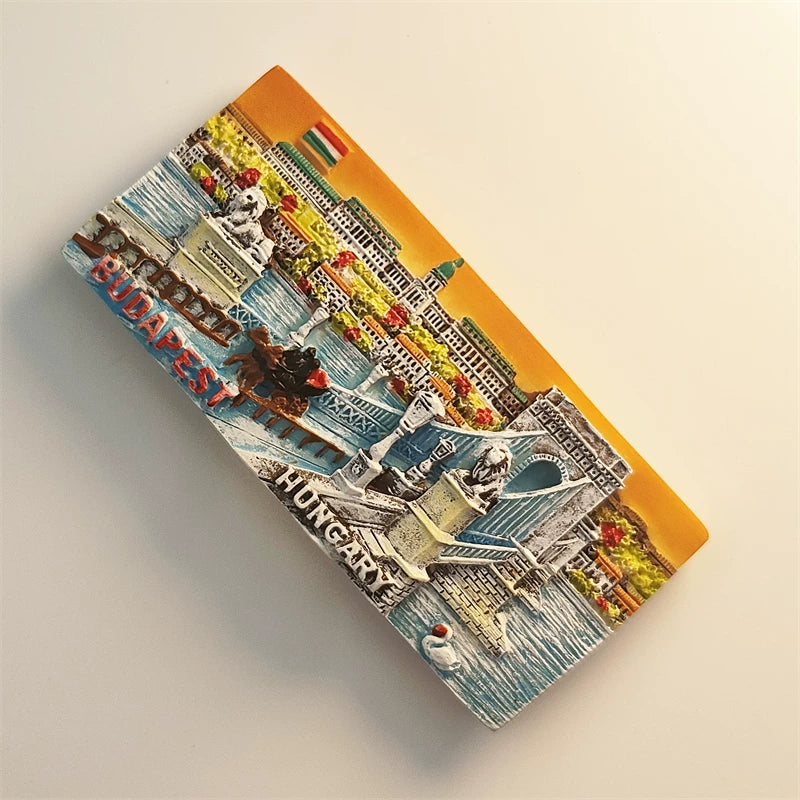 Aimant de réfrigérateur Pont des chaînes de Budapest (Hongrie)