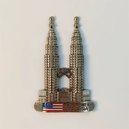 Malaysia Petronas Towers Silver Edition Fridge Magnet