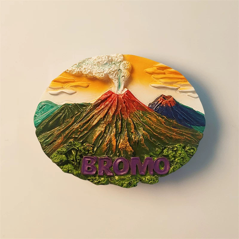 Mount Bromo Volcano Fridge Magnet (Indonesia)