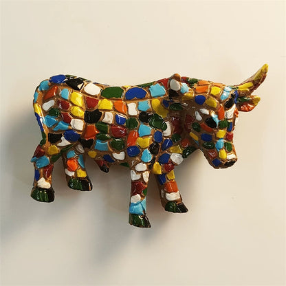 Barcelona Mosaic Bull Fridge Magnet (Spain)