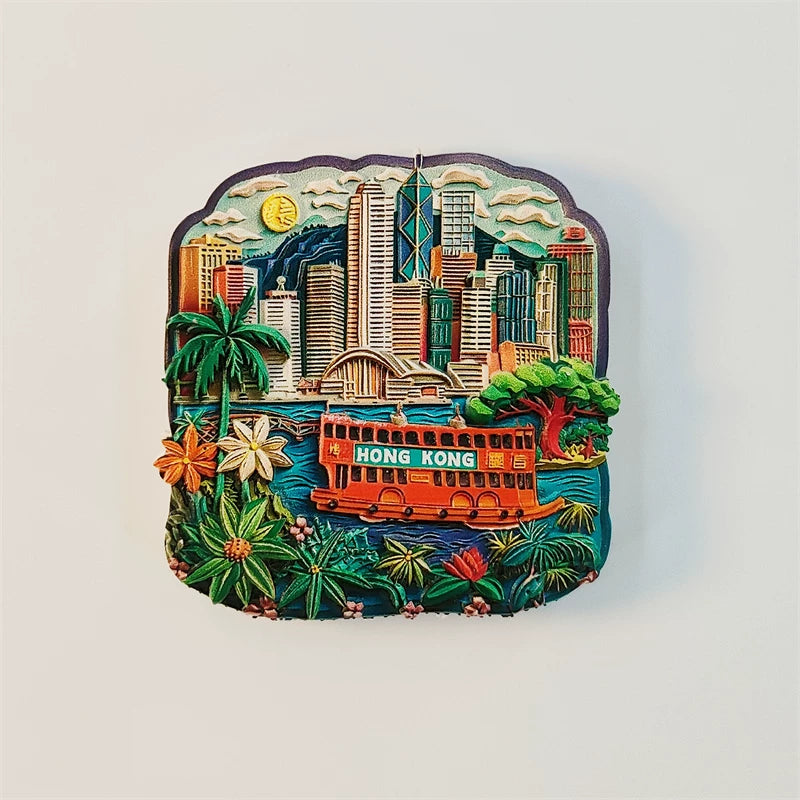 Hong Kong Skyline & Star Ferry Fridge Magnet