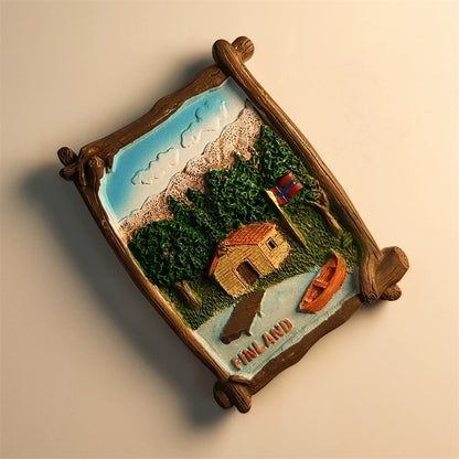 Finland Lakeside Cabin Fridge Magnet