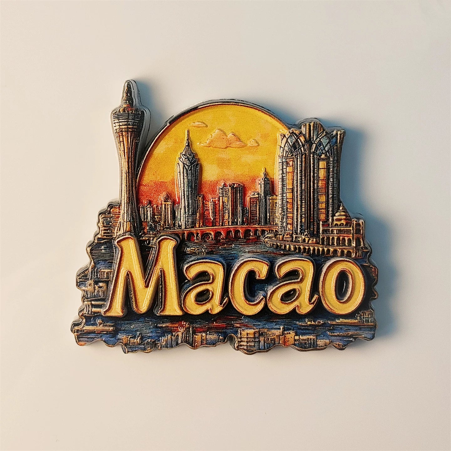 Macao Skyline Fridge Magnet