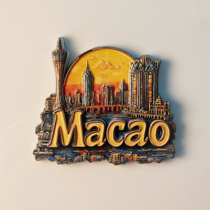 Macao Skyline Fridge Magnet