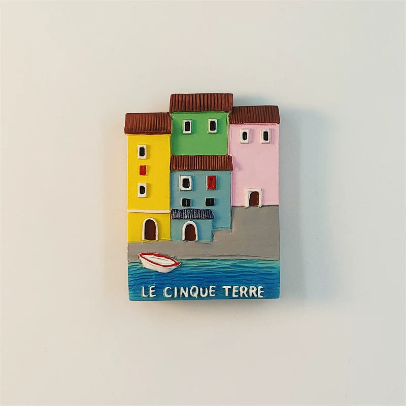 Cinque Terre Colored Houses Fridge Magnet (Italy)
