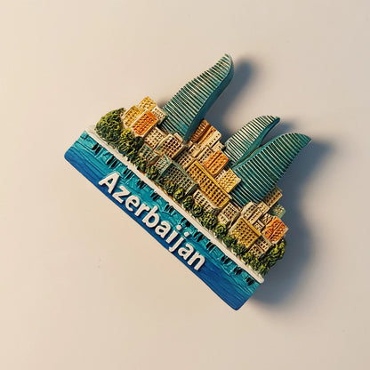 Baku Flame Towers Fridge Magnet (Azerbaijan)