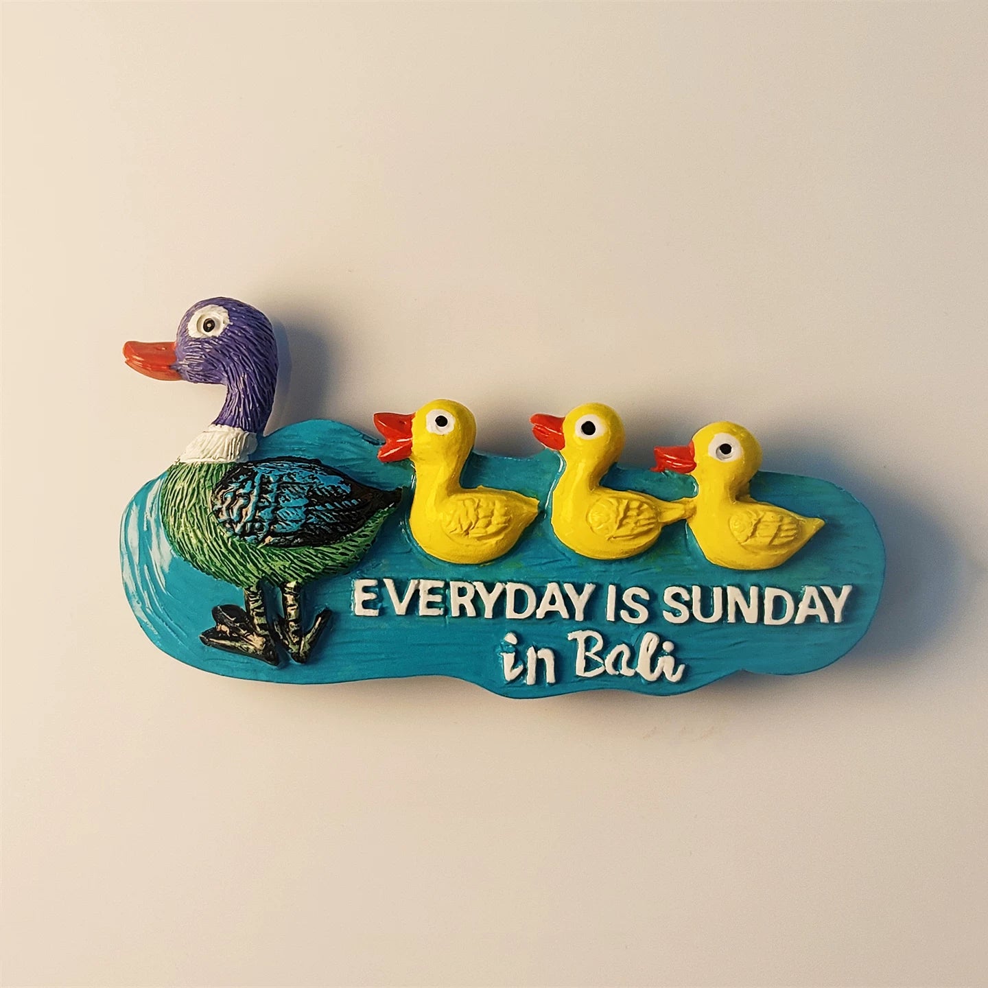 Bali Ducks Everyday is Sunday Fridge Magnet (Indonesia)