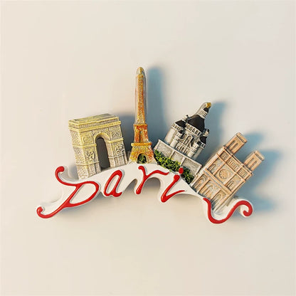 Paris Landmarks Collage Fridge Magnet (France)