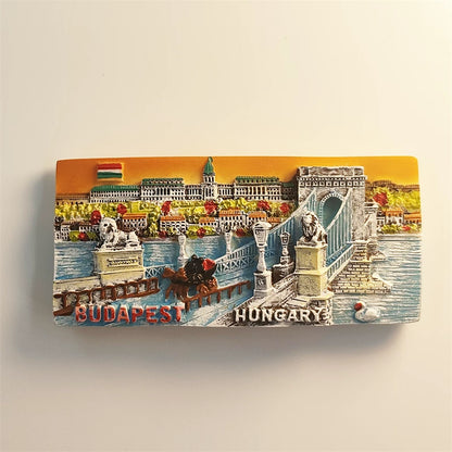 Aimant de réfrigérateur Pont des chaînes de Budapest (Hongrie)