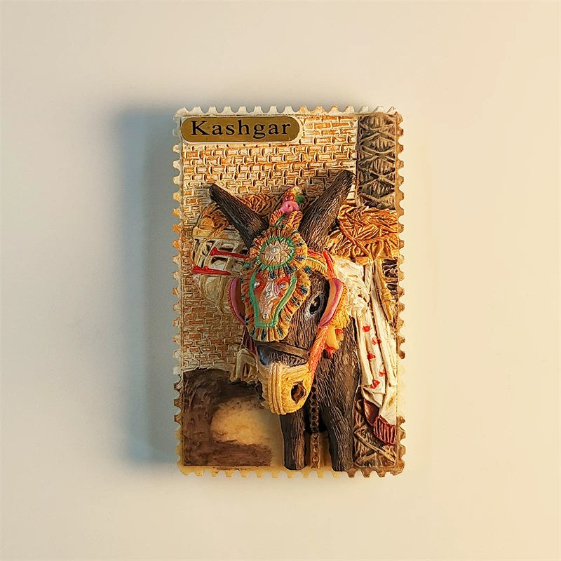 Kashgar Silk Road Donkey Fridge Magnet (Xinjiang, China)