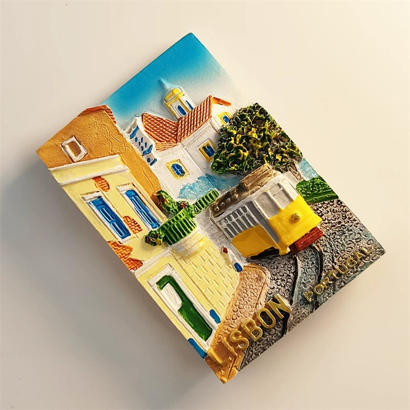 Lisbon Yellow Tram Fridge Magnet (Portugal)