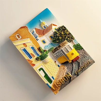 Lisbon Yellow Tram Fridge Magnet (Portugal)