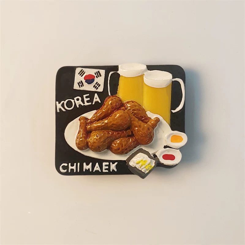 Korea Chimaek Fried Chicken and Beer Fridge Magnet