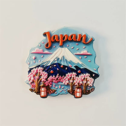 Japan Mt. Fuji Cherry Blossom Fridge Magnet