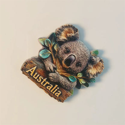 Koala on Eucalyptus Australia Fridge Magnet