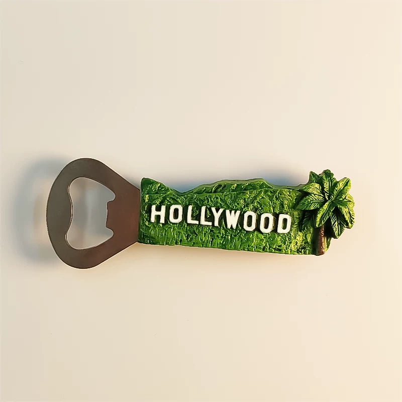 Hollywood Sign Bottle Opener Fridge Magnet (USA)