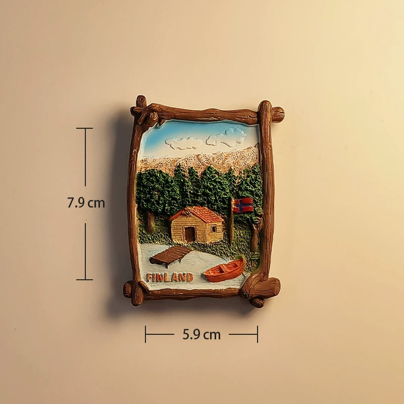 Finland Lakeside Cabin Fridge Magnet