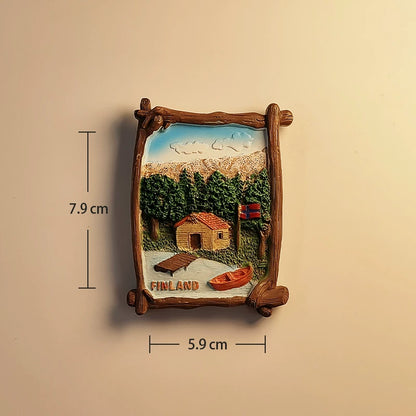 Finland Lakeside Cabin Fridge Magnet