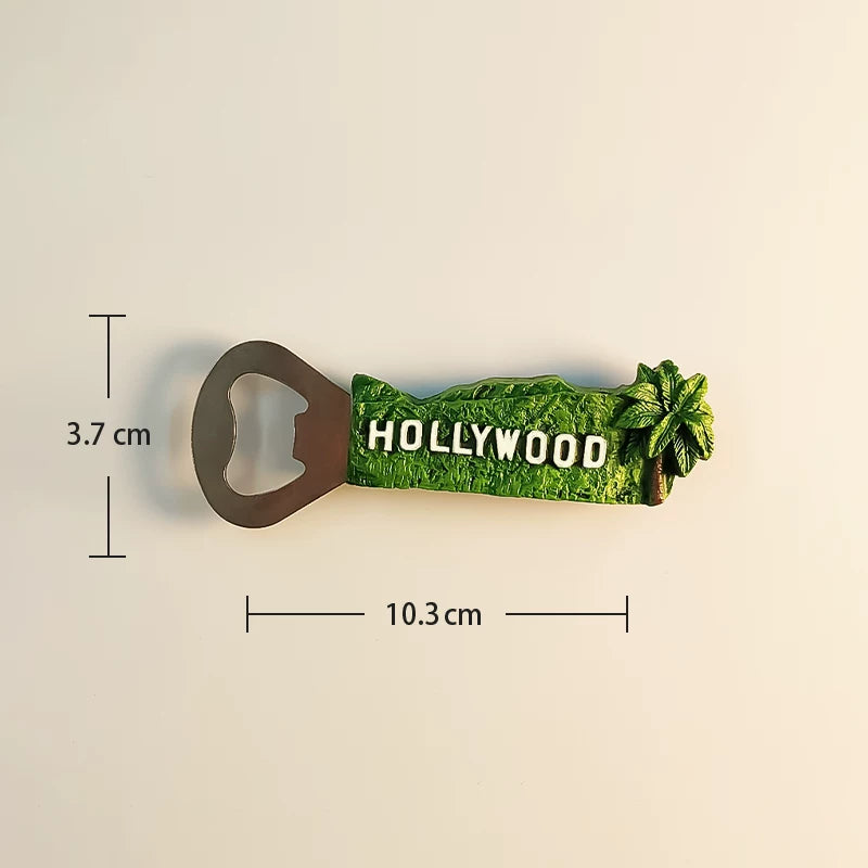 Hollywood Sign Bottle Opener Fridge Magnet (USA)
