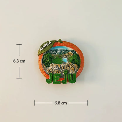 Jeju Tangerine Orange Fridge Magnet (South Korea)