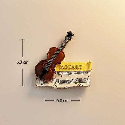 Salzburg Mozart Violin Fridge Magnet (Austria)
