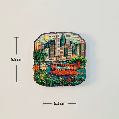 Hong Kong Skyline & Star Ferry Fridge Magnet