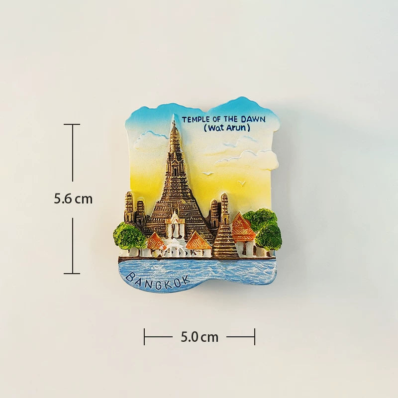 Bangkok Wat Arun Temple of Dawn Fridge Magnet (Thailand)