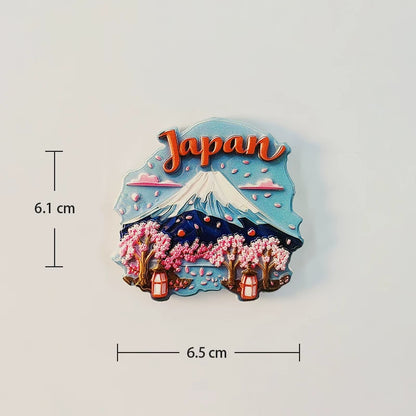Japan Mt. Fuji Cherry Blossom Fridge Magnet