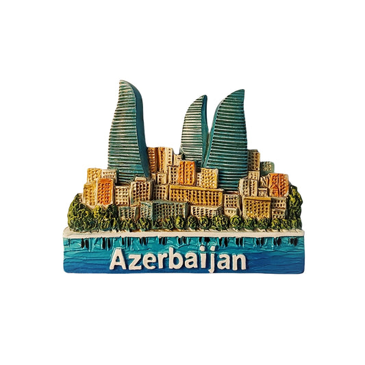 Baku Flame Towers Fridge Magnet (Azerbaijan)