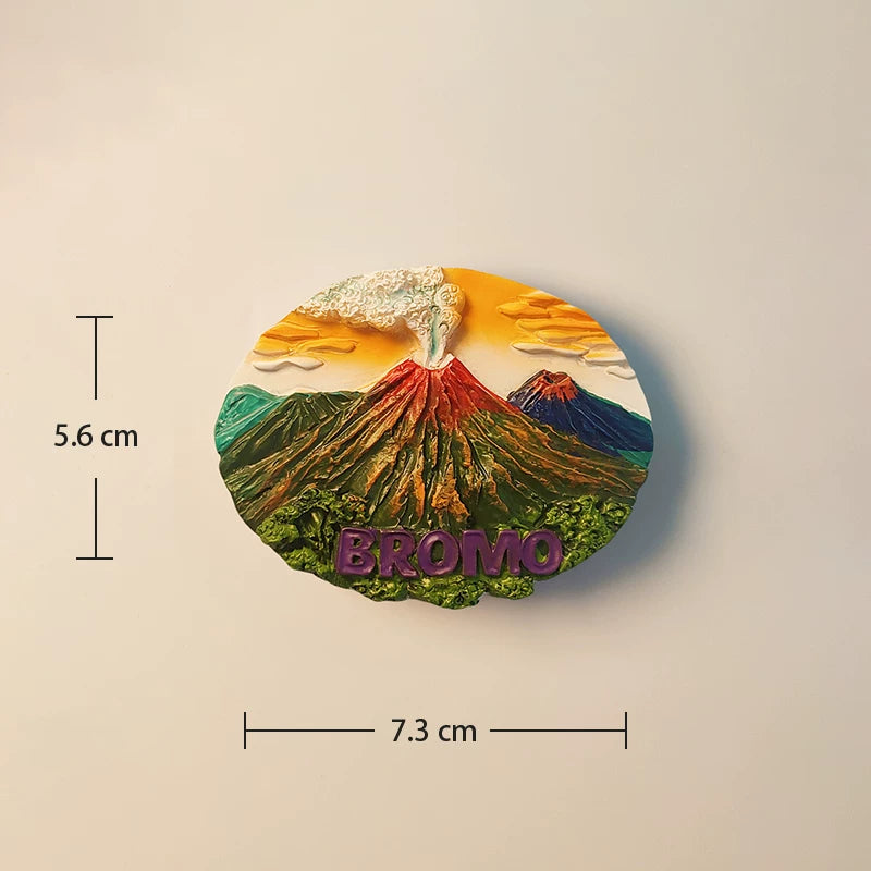 Mount Bromo Volcano Fridge Magnet (Indonesia)
