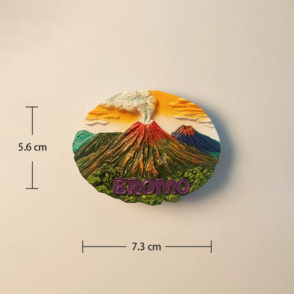 Mount Bromo Volcano Fridge Magnet (Indonesia)