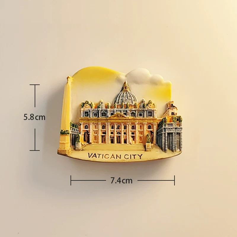 Vatican St. Peter's Basilica Colored Edition Fridge Magnet