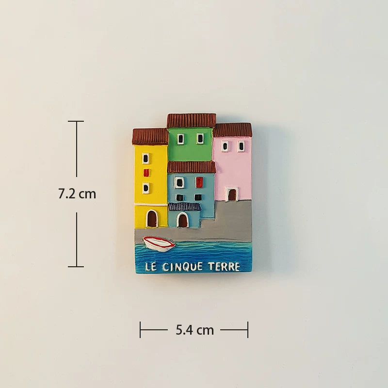 Cinque Terre Colored Houses Fridge Magnet (Italy)