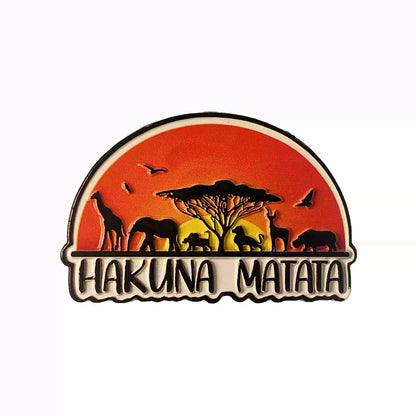Africa Hakuna Matata Safari Sunset Fridge Magnet