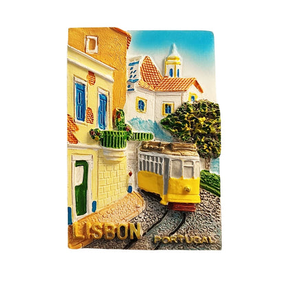 Lisbon Yellow Tram Fridge Magnet (Portugal)