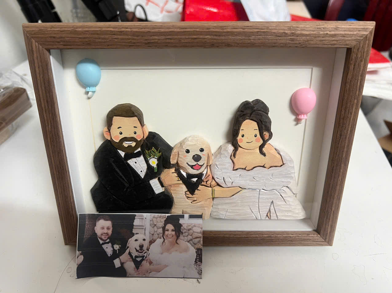 Custom Wedding & Family Portrait Shadow Box