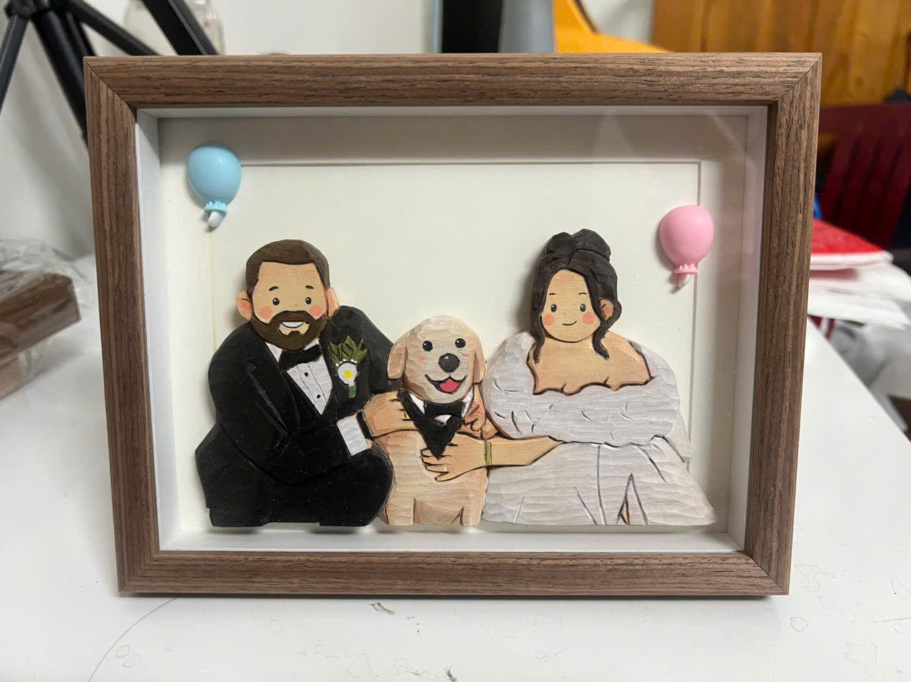 Custom Wedding & Family Portrait Shadow Box