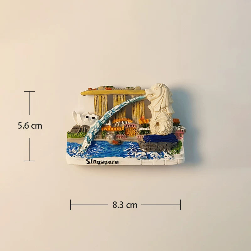 DolphinNov Singapore Marina Bay fridge magnet